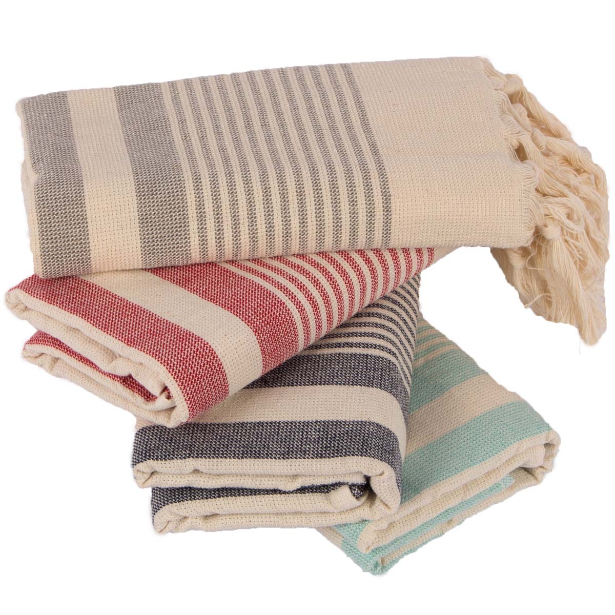 Turkish Hand Towels for Bathroom Set of 4 - 18 x 40 inches