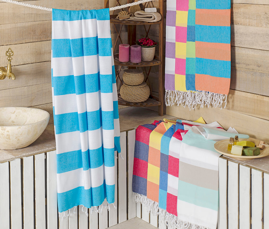 Clotho Beach Towel Set of 4,100% Cotton 40 x 70 (Lidya)