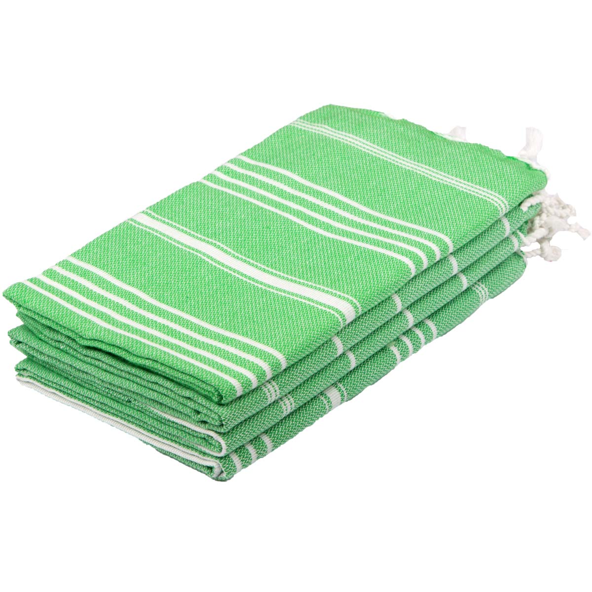 green towels set