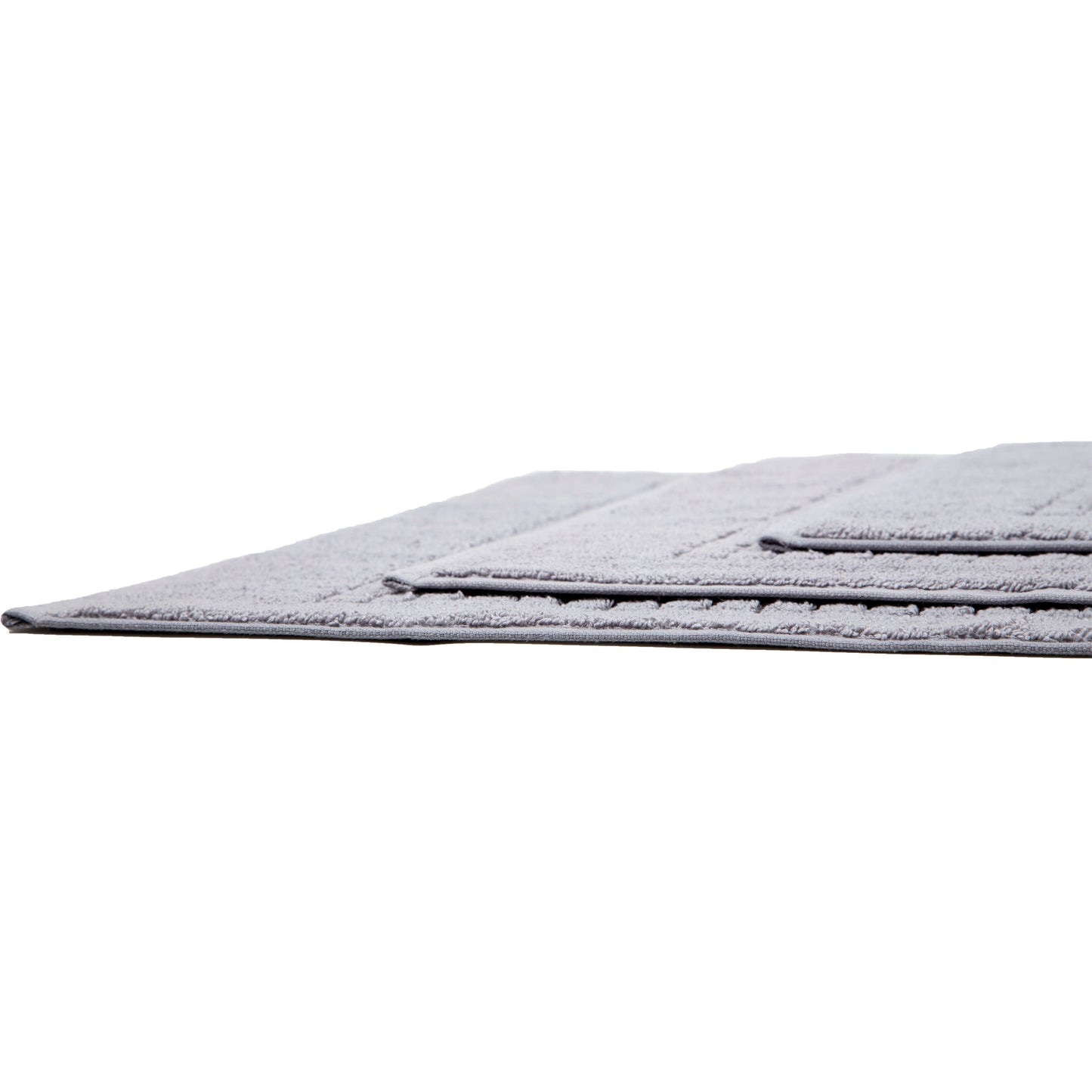 Turkish Home Cotton Bath Mat Set of 2, Gray, Washable Reversible, 100% Cotton 18 X 34 Inches